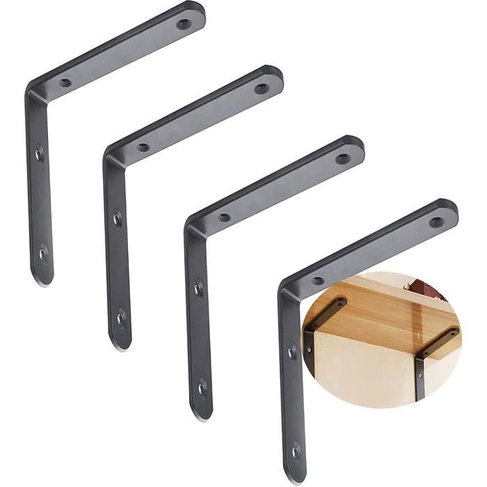 Lot De 10 Supports D'angle En Acier Galvanisé Robustes - Pour étagères, Meubles, Constructions
