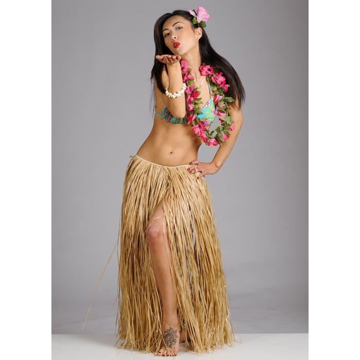 Hawaïen Hula Accessoire Déguisement Long Paille Herbe Jupe 80cm