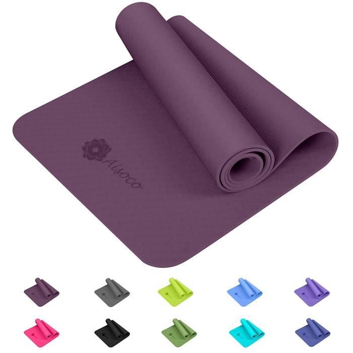 Aisoco Premium Tpe Tapis De Yoga Tapis D Exercice Fitness Tapis De Pilates Poids Léger Antidérapant Respectueux De L Enviro Prix Pas Cher Cdiscount