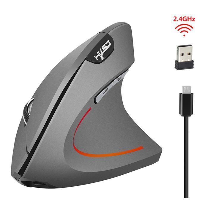 Souris verticale, droitier 2.4ghz sans fil ergonomique