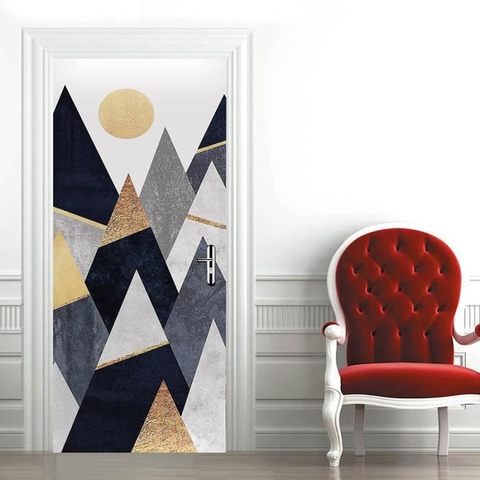 Autocollant Porte Trompe L'Œil 3D Fleurs Blanches Élégantes – Effet Luxe 90x200 Cm, Vinyle Imperméable Amovible Pour Décoration Intérieure