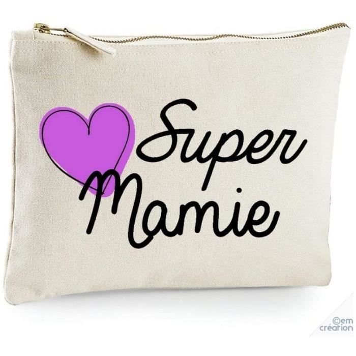 Pochette Mamie Idee Cadeau Mamie Fete Des Grands Meres Anniversaire Mamie Pochette Trousse De Qualite Couleur Ecru Cdiscount Bagagerie Maroquinerie