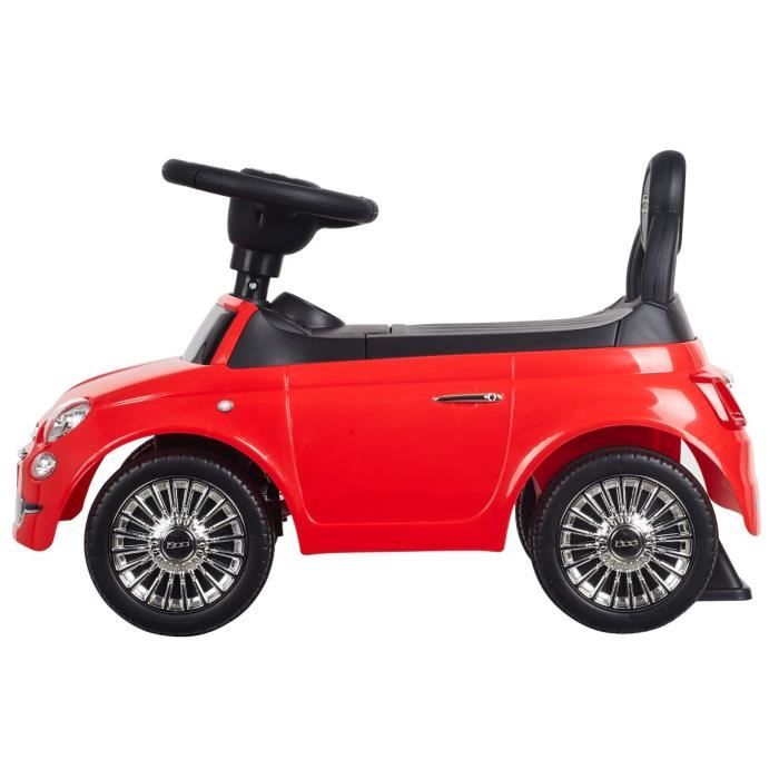 Fiat 500 Porteur Voiture Bebe Enfant Des 12 Mois Volant Avec Klaxon Musique Jantes Authentiques Doss Cdiscount Jeux Jouets