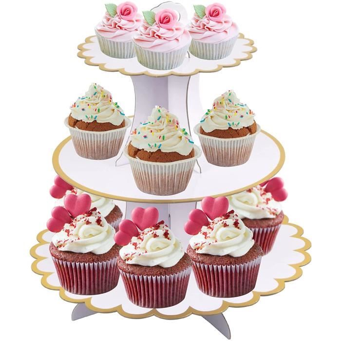 Kysun Presentoir A Gateaux 3 Niveaux Support A Gateau Presentoir Dessert Presentoir Cupcake Etagere Gateau Pour Le The L Ap A362 Cdiscount Maison