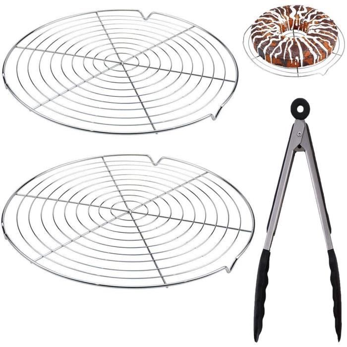 Grille De Refroidissement Ronde En Inox 201 – 26 Cm – Parfaite Pour Tartes, Gâteaux, Pizzas & Barbecue