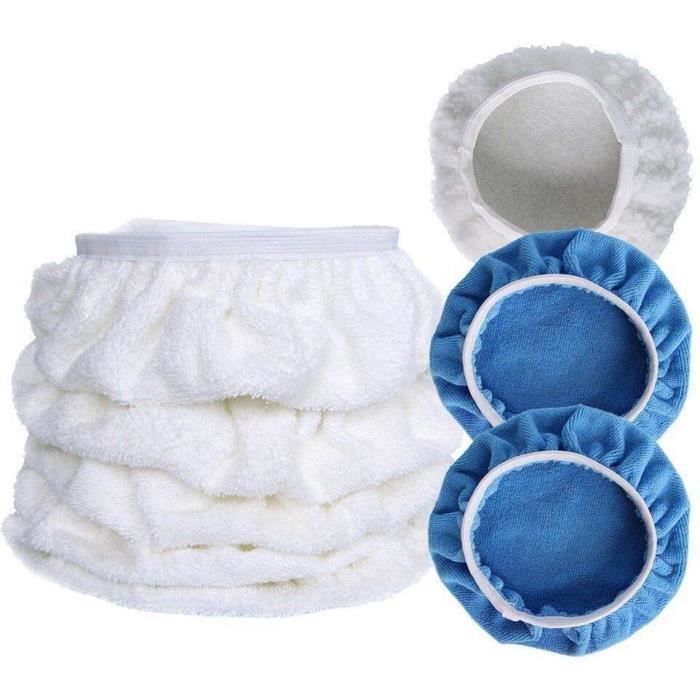 Hacbop Lot De 5 Tampons Polissage 25.4cm - Brillance Pro Pour Voiture