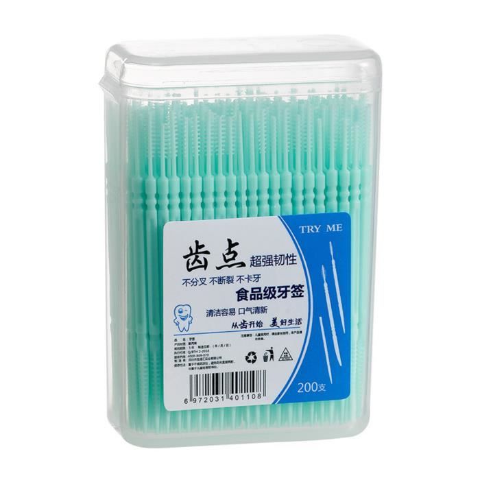 Pack De 1200 Cure-dents Interdentaires En Plastique à Double Tête - Pour Une Hygiène Bucco-dentaire Efficace - Adultes Hommes Et Femmes