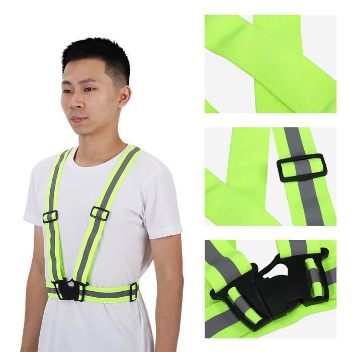 Gilet Réfléchissant Cyclisme Ceinture Réfléchissante LED De Course