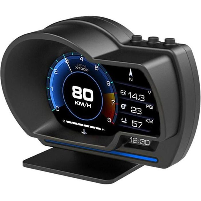 EBTOOLS afficheur numérique tête haute Affichage tête haute OBD2 + GPS jauge intelligente voiture HUD compteur de vitesse Turbo