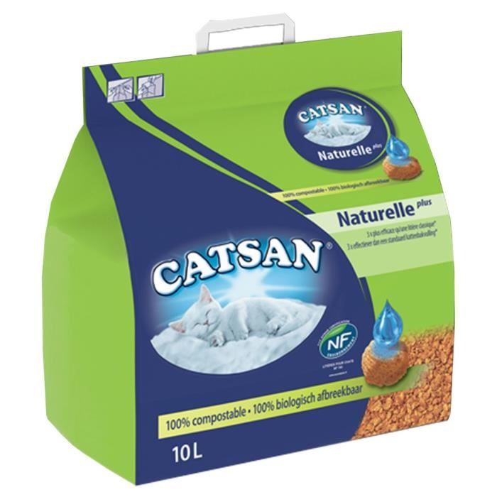 Meilleurs prix pour Catsan Minérale Naturelle Plus Litière Pour Chats 10L (lot de 2)