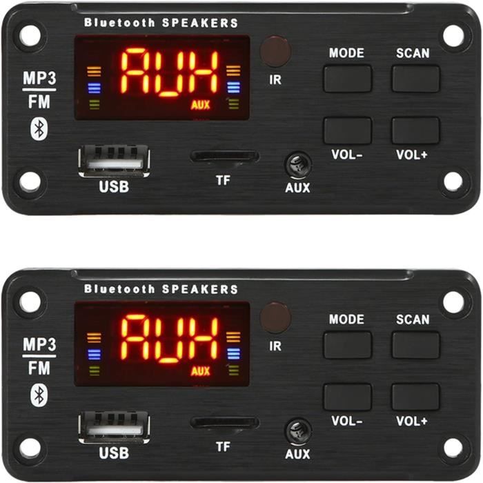 Module Audio Bluetooth USB MP3 Pour Voiture – Décodeur 12V Avec Radio FM, AUX, TF Card, Télécommande, Compatible Haut-Parleurs