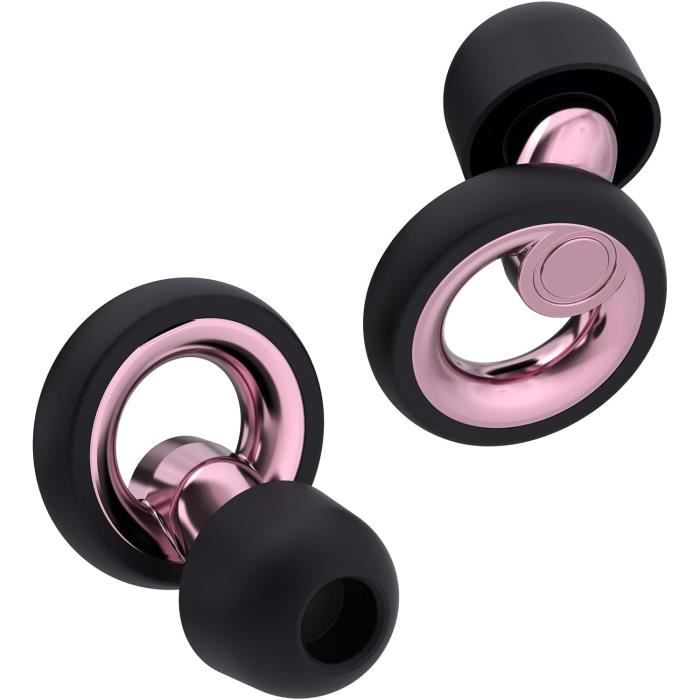 Bouchons D'Oreilles Pour Dormir Anti-Bruit 45dB - Silicone Souple Réutilisables, 4 Tailles XS/S/M/L, Idéal Voyage, Travail Et Concentration - Noir