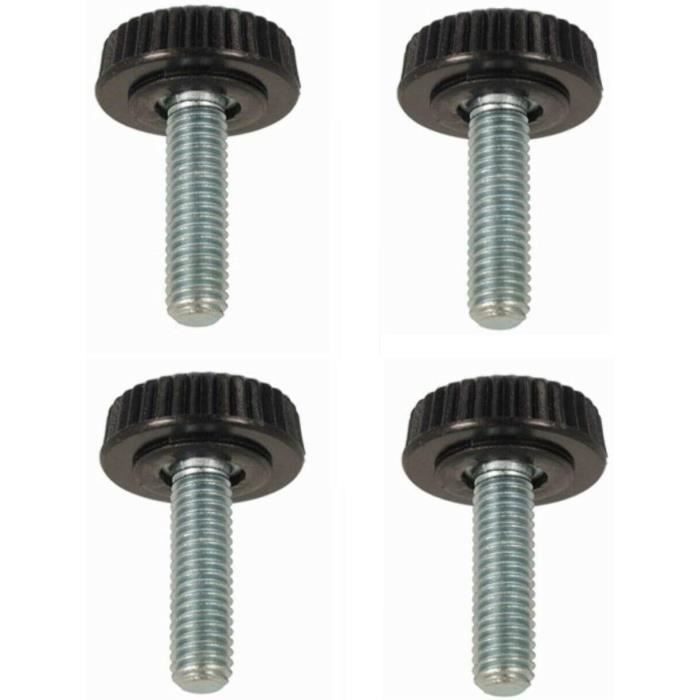 4x vis pied reglable molete filetage m4 diametre 4mm x longueur 12mm meuble plastique embout table chaise tube cdiscount bricolage