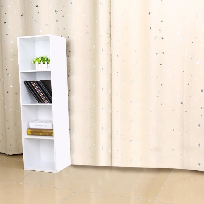 Organisateur De Bureau / Bibliothèque En Bois Blanc - 3 Compartiments, Pour Fournitures Et Livres