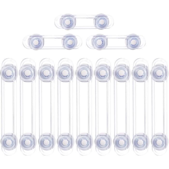 2 Pièces Bloc Fenêtre Sécurité Enfant - Verrou Fenêtre Sans Percer - Protection Bébé Et Cadenas Frigo