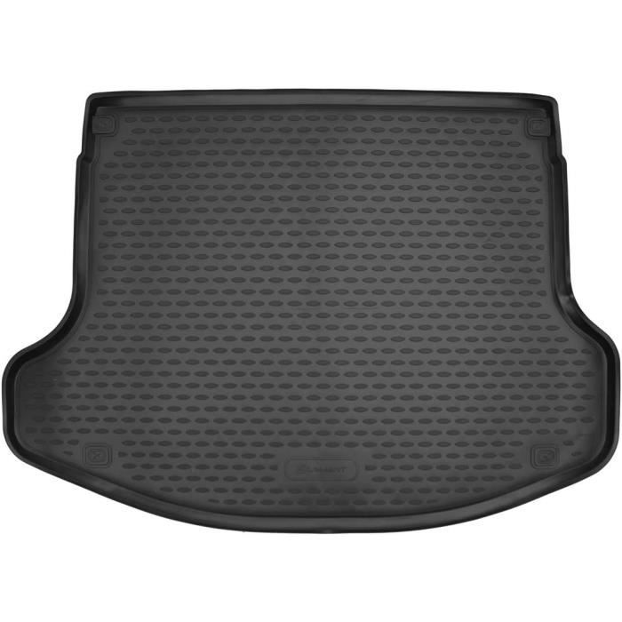 Tapis De Coffre Sur Mesure Citroën DS7 2018 - Caoutchouc Antidérapant Noir - Protection Parfaite