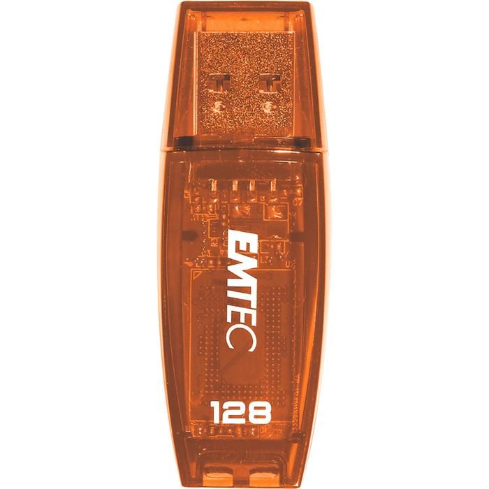 Emtec C410 128 Go 2.0 Connecteur USB Type-A Casquette Orange