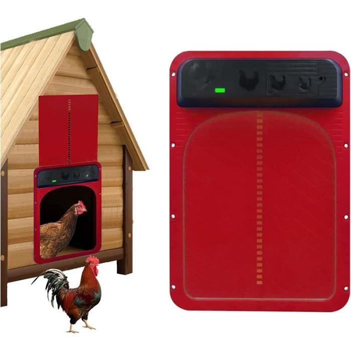 Comparer les prix de Porte de poulailler automatique, porte de poulailler à détection de lumière, ouvre-porte de poulailler pour ferme, jardin, terrasse