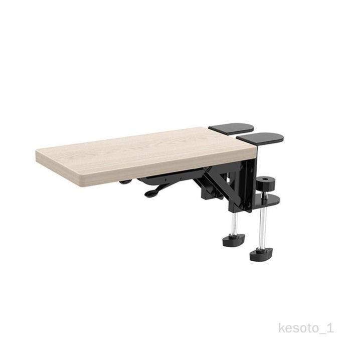 Support de Poignet de Bureau rallonge de Bureau Ergonomique-Plateau de Souris Pliable à 90 °-à Pince-pour Coussin de Soutien d'avant-Bras de Bras de coude-Support d'étagère d'accoudoir de re