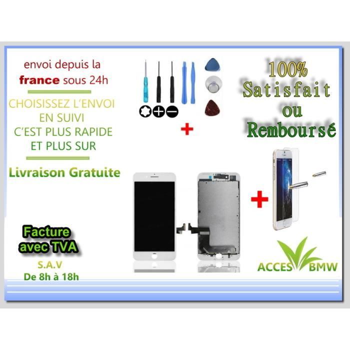 Écran LCD De Remplacement Pour IPhone 7 - Kit Complet Avec Cadre Et Outils - Modèles A1778, A1660, A1779, A1780, A1853, A1866 (Blanc)