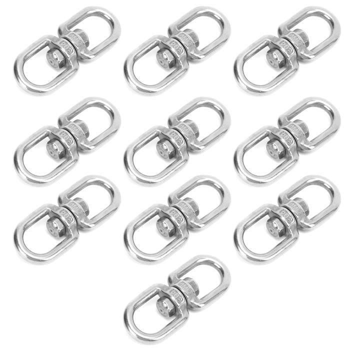 Mousquetons à œil Pivotant CHENKEE - 2 Pièces - Acier Inoxydable 304 - Dégagement Rapide - Pour Marine Et Outdoor