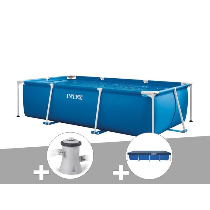 Piscine tubulaire rectanglaire Intex 4,5 x 2,2 x 0,84 m 