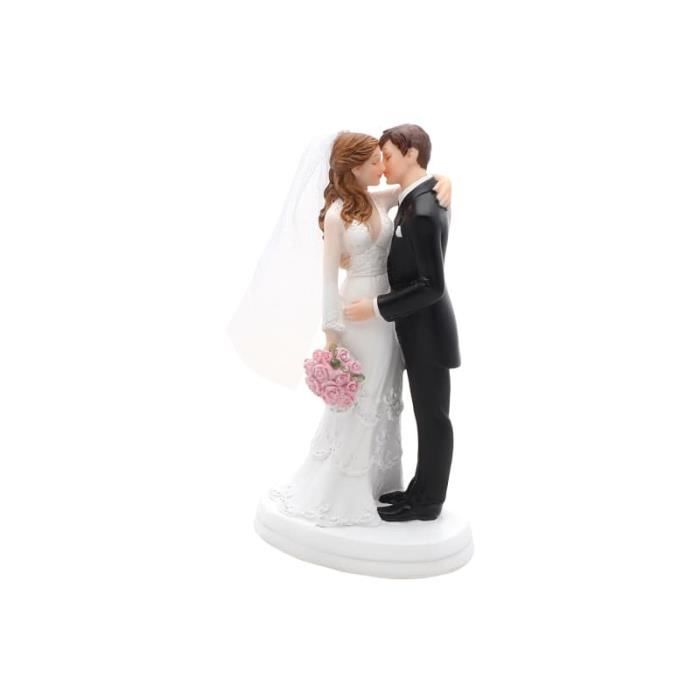 Figurine pour gâteau de mariage - Le baiser des Mariés