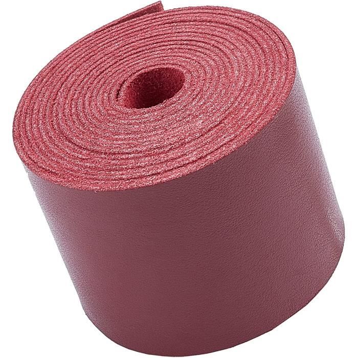 1 Rouleaux Bande en Cuir 20mm x 2M DIY Cordon Cuir Plat Ceinture Bricolage Accessoires (Brun Clair