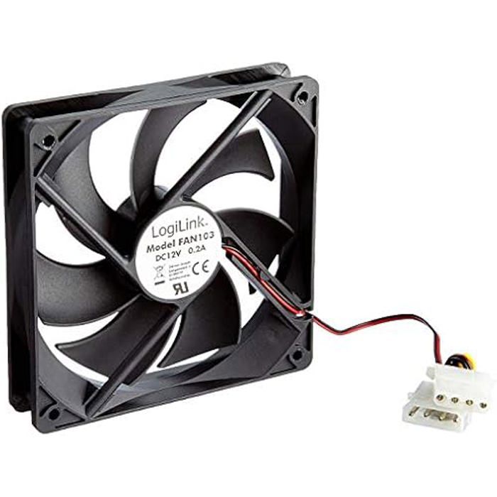 Ventilateur de boîtier PC LogiLink FAN103 120 mm 2000 trmin 313 dB A