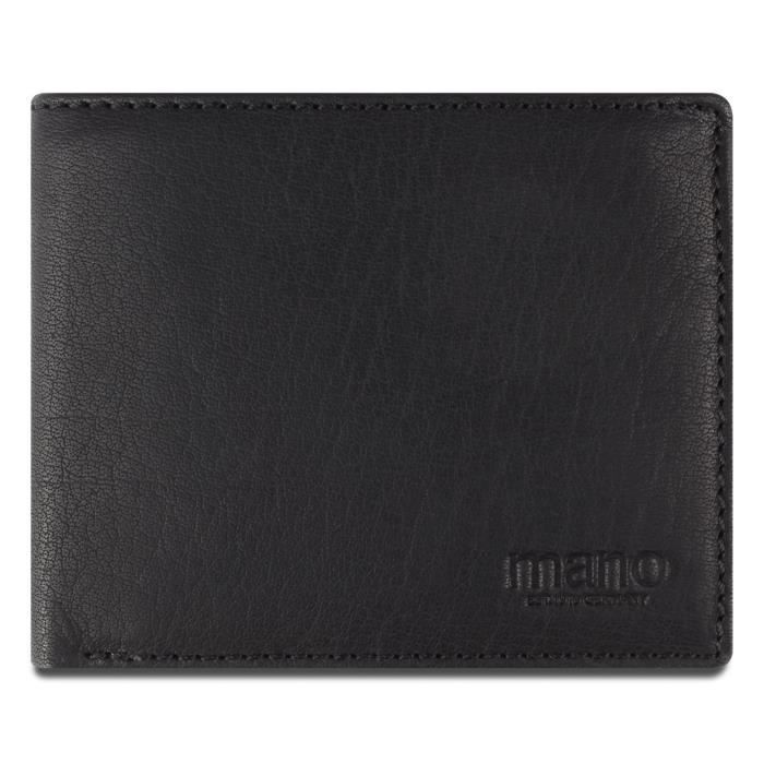 Mano Don Simon Coin Wallet with Flap Black [168843] portemonnaie