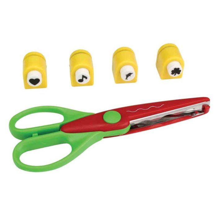 Set De 4 Perforatrices Vaessen Creative 2,5cm - Cœur, Œil, Fleurs Pour Scrapbooking