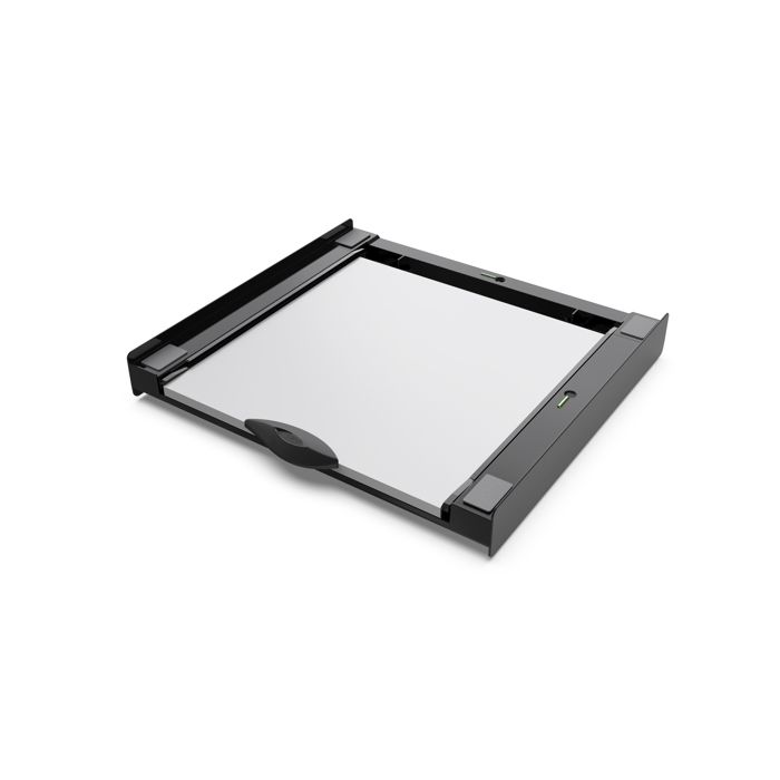 Meliconi - Kit de superposition universel Noir + Tablette coulissante en bois - TORRE DARK - pour lave-linge et sèche-linge - Meliconi