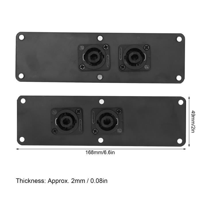 Lot De 2 Entretoises Haut-Parleur 16,5 Cm Plastique Noir - Profondeur 14 Mm Pour Voiture Et Camion