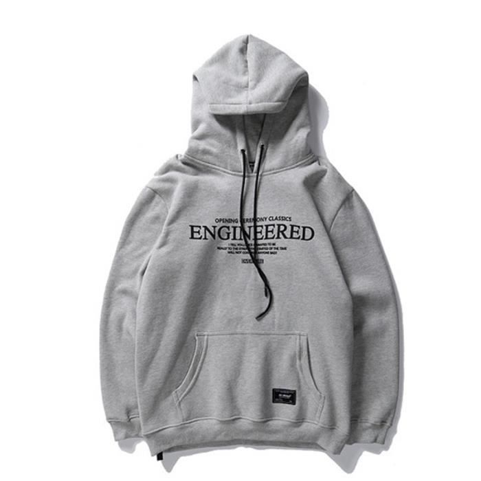 Sweat à Capuche De Sport Pour Homme à Manches Longues Avec Cordon De Serrage - Uni - Basique - Sweat à Capuche Ample - Sweat à Capuche - Sweat à Capuche Hip-hop