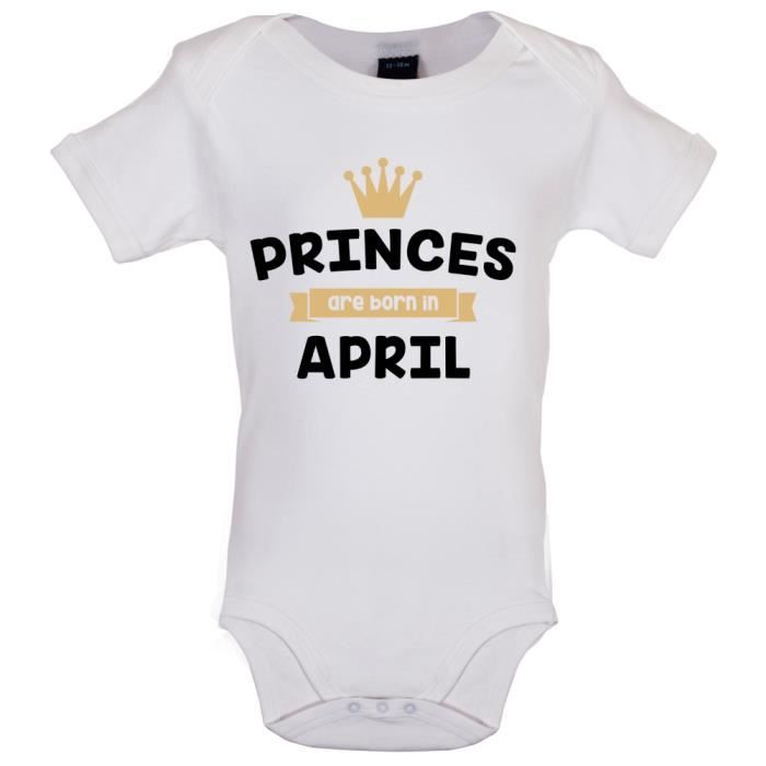 Dredown Prince Are Born In April Marrant Bebe Body Blanc Cdiscount Pret A Porter