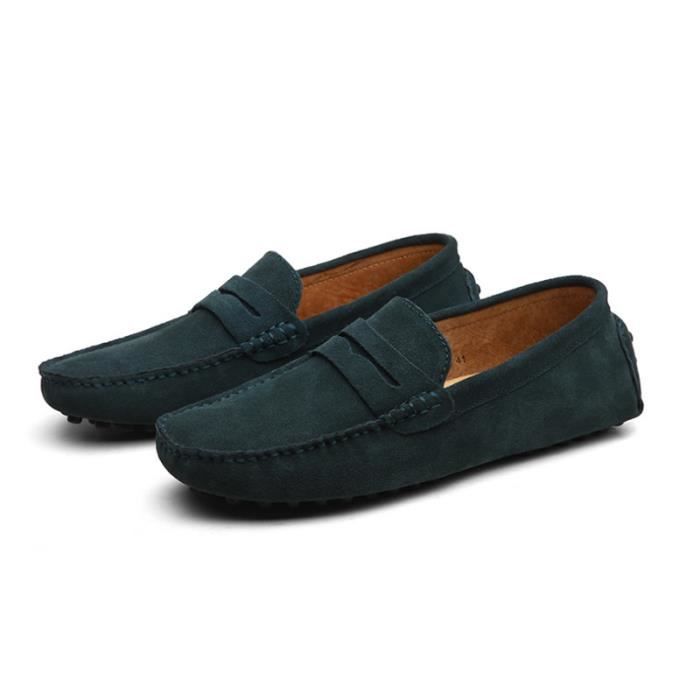 mocassin vert homme
