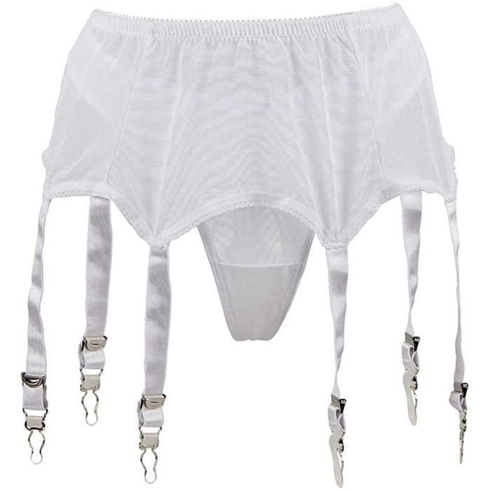 Femme PorteJarretelle,portejarretelles en gaze,avec 6pcs Réglable