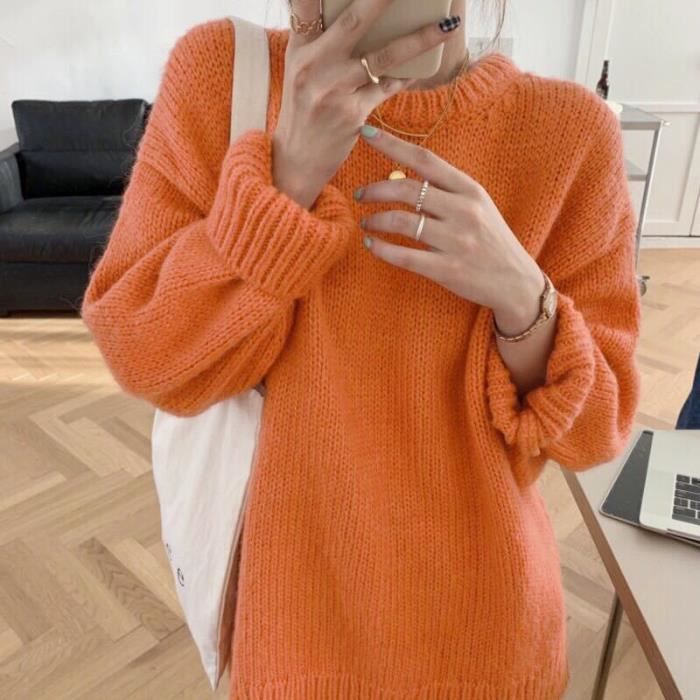 Pull D'hiver Femme Noël 2025 - Pull à Capuche Oversize Tricot Torsadé Col V - Chaud Et Confortable