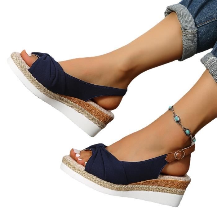 Sandales toile outlet femme