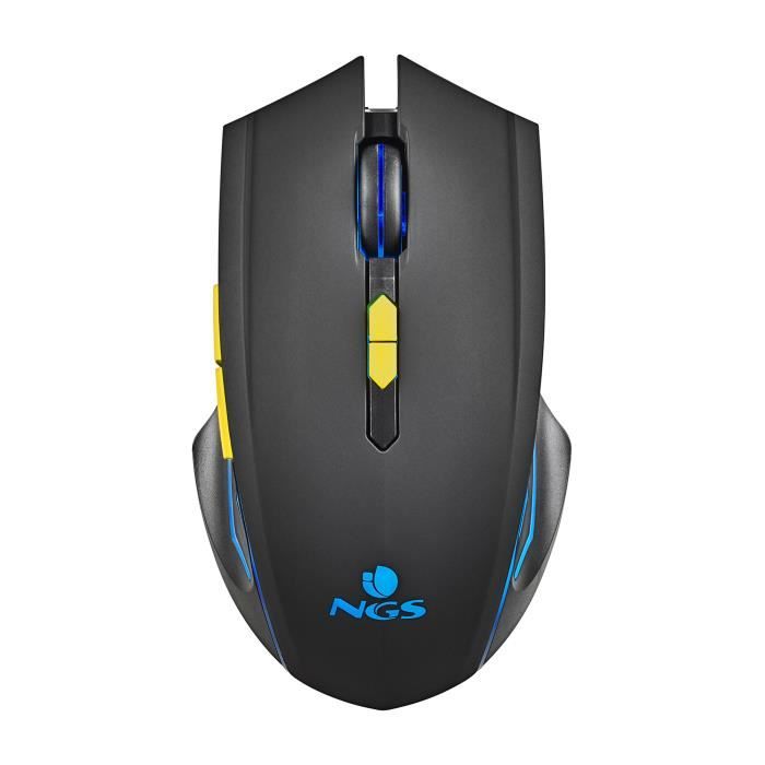 Souris de jeu sans fil – NGS – GMX-200 – Ergonomique – 6 boutons – Lumières LED