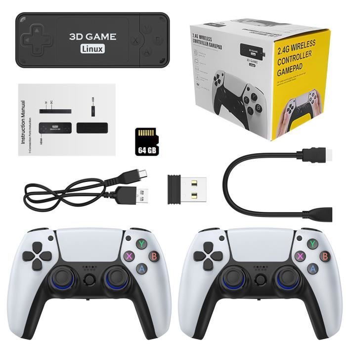 Console de jeu rétro sans fil 3D - ANBERNIC - RG35XX - 10000 jeux - 26 émulateurs - HDMI 4K - 64G