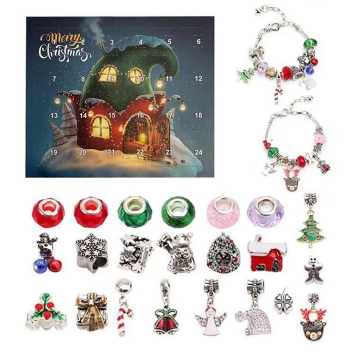 Calendrier De L'Avent Bijoux DIY - 24 Volets, Avec Perles Et 2 Bracelets, Pour Fille Enfant - 5