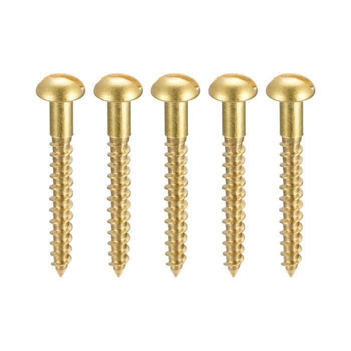 Lot De 50 Vis à Métaux Uxcell M1.6x3 Mm - Tête Bombée Fendue - Boulons Miniature