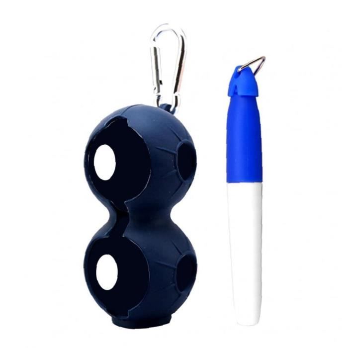 porte-balles de golf clip silicone stockage mini pochette de golf couvercle de protection accessoires de golf portatif avec deux bou