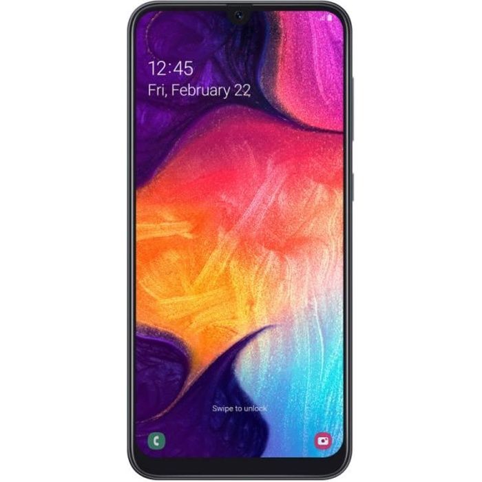 Téléphone portable Samsung Galaxy A50 - Double Sim - 128Go, 4Go RAM - Noir - Amazon - Tout Opérateurs pas cher Téléphone portable Samsung Galaxy A50 - Double Sim - 128Go, 4Go RAM - Noir - Amazon - Tout Opérateurs pas cher