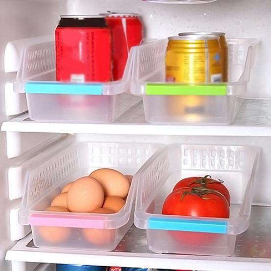 Couleur aléatoire Kaimeilai Boite Rangement Réfrigérateur 4PCS Réfrigérateur Organiseur Empilable Panier Frigo Rangement Frigo pour Cuisine Réfrigérateur et Congélateur