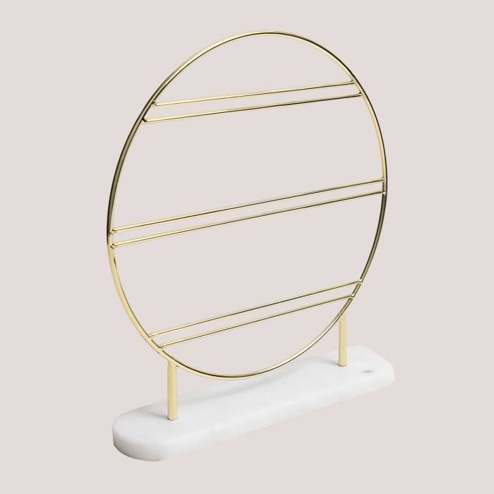 Porte - Bijoux En T Doré, 3 Chaînes D'arbres à Bijoux Porte - Montres Et Porte - Boucles D'oreilles - Bijouterie