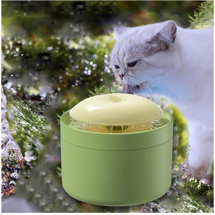 FluffyUnion Crystal Fontaine à Eau Pour Chat De 3 L, Ultra Silencieuse
