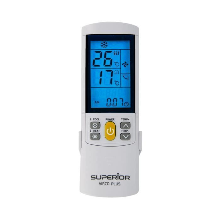 Télécommande universelle pour climatiseur Superior AirCo Plus 4000