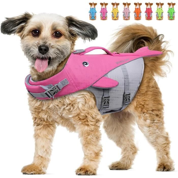 Gilet De Sauvetage Pour Petit Chien Gilet De Natation Pour Chiens Avec La Flottabilite Superieure La Poignee De Sauvetage H822 Cdiscount